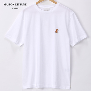 Sサイズ ホワイト MAISON KITSUNE Tシャツ 半袖 メンズ レディース ユニセックス メゾン キツネ スピーディ フォックスパッチ コンフォート