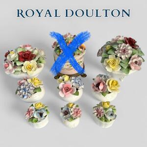 Royal Doulton ロイヤルドルトン 陶器 花 置物 9個セット