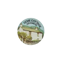 イングランド DOVE COTTAGE GRASMERE ダブコテージ 缶バッジ レトロ 缶バッチ ピンバッチ brooch-5482