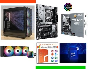 ★最新14世代 Core i9 14900K-14700Kより高性能/水冷/最新700シリーズマザーボード Z790/最新DDR5 32GB/750W電源/M.2SSD1TB/Office2021