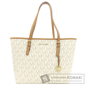 Michael Kors マイケルコース MKシグネチャー トートバッグ PVC レディース 中古