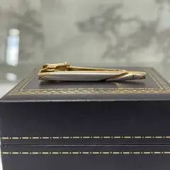 美品 イヴサンローラン ネクタイピン YSL キルティング  シルバー 銀