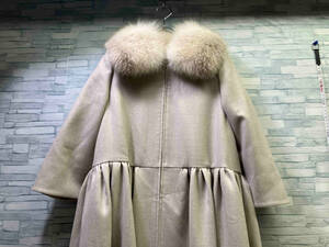 FOXEY BOUTIQUE GRACE/フォクシー ブティック グレイス/ ロシアン セーブルファーコート/日本製/毛100%/シルク95%/グレージュ系/サイズ：38