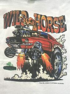 Wild Horse Tシャツ　ワイルドホース　ローブロー　アート　ホットロッド　アメリカ　ビンテージ　世田谷ベース　古着　アメカジ　企業