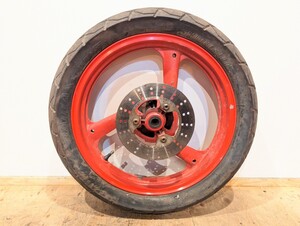 TZR250 純正 リア ホイール 17×2.50 赤 レッド ディスクローター ディスク 当時物 ヤマハ TZR ノーマル パーツ 部品 リア ホイール FZR250