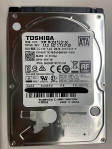 使用時間 655時間 正常 TOSHIBA MQ01ABD100 1000GB 1TB n20240527-5