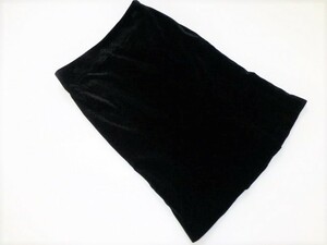 美品*LAUTREAMONT*ロートレアモン*黒*ベロア*ひざ下*タイト*スカート*1*SM