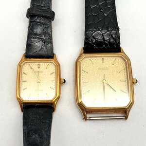 【1円～】 セイコー SEIKO エクセリーヌ ドルチェ まとめて２点セット 18KT 金無垢 Qz 2341-5A00 8J41-5010 腕時計 総重量約52g