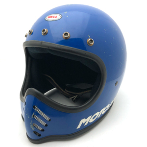 送料無料 BELL MOTO3 BLUE 58cm/ベルモト3青ブルービンテージヘルメットフルフェイスvmxオフロードモトクロスmoto4moto starモトスター70s