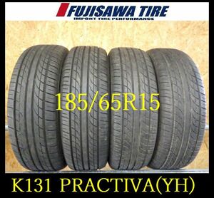 【K131】T8109304 送料無料◆2023年製造 約7.5~7部山◆PRACTIVA(YOKOHAMA)◆185/65R15 ◆4本