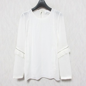 美品 3.1 phillip lim 3.1フィリップリム シルクブレンド フリルスリーブブラウス 0 ホワイト