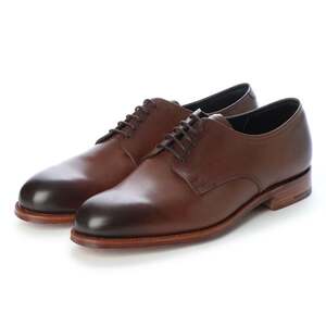 メンズ 新品 ビジネスシューズ 定価93500円 GRENSON/グレンソン CANNON プレーントゥ イングランド製 革底 UK8/26cm 茶/ブラウン T4424