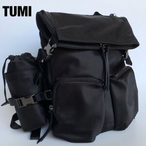 希少美品◎TUMI トゥミ メンズ レディース リュックサック Devoe ノース ロールトップ バックパック デイパック A4 黒 ブラック 834405D