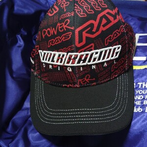 RAYS VOLK RACING CAP 帽子　自動車　モータースポーツ　MOTOR SPORTS アルミホイール　新品?　試着はしています　広告ノベルティ