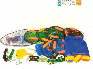 ダイワ 楽らくロープ（A)・タカ産業 ホルダー巻PPすべらんロープ・スカリ・潮干狩り袋 等 計20点 釣り用品セット