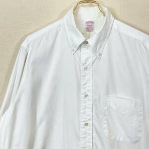 希少《 Good Condition / 16.5-4 》80s 90s 美品【 Brooks Brothers 白 ホワイト OX オックスフォード BDシャツ アメリカ製 ビンテージ 】