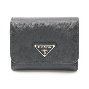 プラダ SAFFIANO TRIANGOLO ブランドオフ PRADA サフィアーノレザー 三つ折り長財布 サフィアーノレザー 中古 メンズ レディース