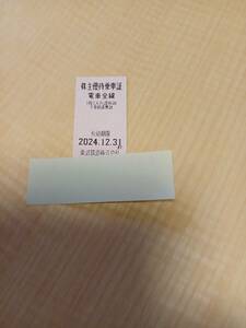 東武鉄道　株主優待乗車証　未使用2024年12月31日まで　送料無料