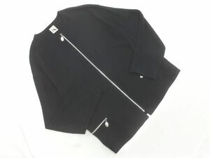 KRIZIA クリッツィア ジップアップ ノーカラー ジャケット size40/紺 ■◇ ☆ ega8 レディース