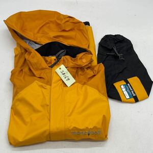 ★SB167●mont-bell モンベル サンダーパスジャケット レインウェア ＃1128293 雨具 ナイロン イエロー系 Sサイズ 