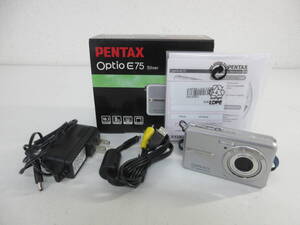 中古 カメラ PENTAX ペンタックス Optio E75 デジタルカメラ 箱あり ※通電のみ確認済 ／H