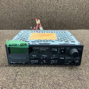 AV10-504 激安 カーステレオ 日産 HITACHI CSK-9601G 28111 72L00 カセットデッキ FM/AM オーディオ 通電未確認 ジャンク