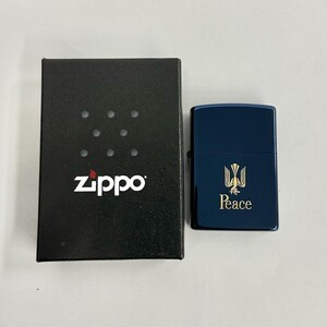 H073-NG8-148 ▲ Zippo ジッポー オイルライター Peace ピース タバコメーカー 75周年記念 喫煙具 箱付 火花あり