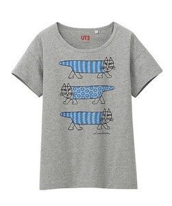 【新品・未使用品・タグ付き】ユニクロ UNIQLO リサラーソン ut コラボTシャツ マイキー グレー Mサイズ