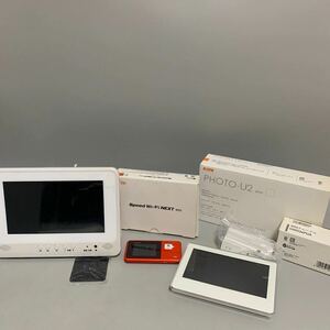 1円 ポータブルDVDプレーヤー 防水 フルセグ テレビ au WI-MAX W03 デジタルフォトフレーム 現状品