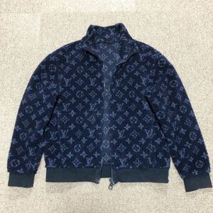 【ルイヴィトン】基準内 LOUIS VUITTON モノグラム フリース ブルゾン ジャケット サイズM アウター ジャンパー 男性用 メンズ イタリア製