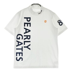 PEARLY GATES パーリーゲイツ モックネック 半袖 Tシャツ ホワイト系 5 [240101269176] ゴルフウェア メンズ