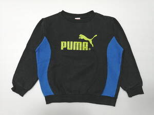 プーマ PUMA トレーナー スウェット キッズ140 裏起毛 デカロゴ　　 ビッグロゴ クルーネック 石瀬3896