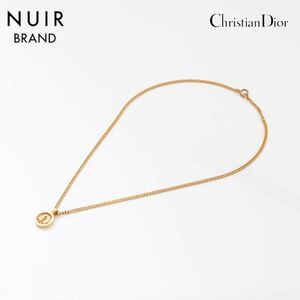 クリスチャンディオール Christian Dior ネックレス ロゴ ゴールド