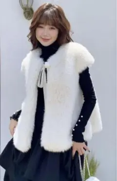 バースデーバッシュ 2WAY RIBBON FUR GILET ファーベストジレ