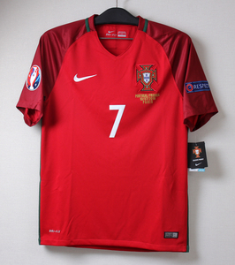 ユーロ16 ポルトガル PORTUGAL FPF(H)#7 ロナウド RONALDO 半袖 nike Euro 2016決勝戦仕様 インポートS or M or L or XL or XXL