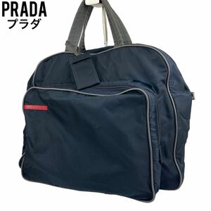 良品　プラダスポーツ　PRADA ボストンバッグ　トラベル　旅行　大容量　黒　ハンドバッグ　トートバッグ　手提げ　ショルダーバッグ