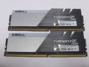 メモリ デスクトップパソコン用 G.SKILL TRIDENT Z NEO RGB DDR4-3600 PC4-28800 16GBx2枚 合計32GB F4-3600C16D-32GTZNC 起動確認済です