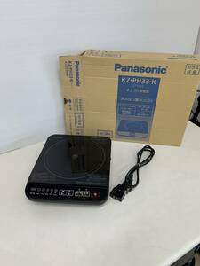 M　動作品　Panasonic　卓上IH調理器　KZ-PH33-K　ブラック　　