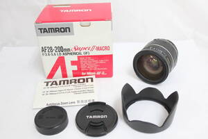 【訳あり品】 【元箱付き】タムロン Tamron AF LD 28-200mm F3.8-5.6 Macro フード 前後キャップ付き ニコンマウント v7892