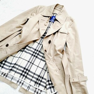 BURBERRY BLUE LABEL バーバリーブルーレーベル*トレンチコート*ライナー付き*チェック*ベージュ*サイズ40*ベルト付き*