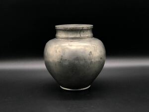 煎茶道具 古錫 錫 茶入 茶心壺 茶壺 御錫屋天下一美作守 時代物 