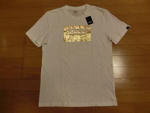 未着用 メンズ adidas アディダス Tシャツ Lサイズ 白×金 新品 MEN