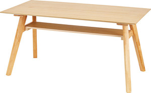 ダイニングテーブル ACE-911NA ナチュラル テーブル 幅150cm おしゃれ 天然木 木製 テーブル下 収納棚 収納付き 4人掛け