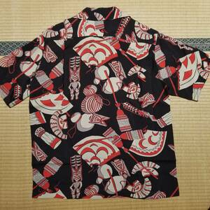 新品　SUN SURF　Ｓ　ポリネシア　SS36031　TRADITIONAL HAWAIIAN MOTIFS　和柄　アロハシャツ　サンサーフ　Hawaiian shirt　伝統工芸