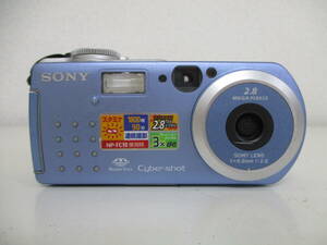 中古 カメラ SONY ソニー Cyber-Shot DSC-P3 デジタルカメラ 2.8MEGA PIXELS ブルー 青 ※動作未確認 ／K