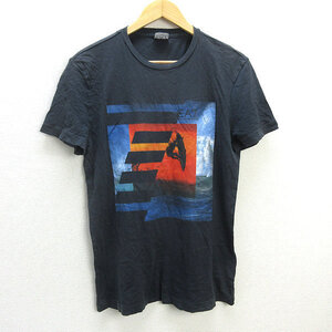 y■エンポリオアルマーニ/EMPORIO ARMANI メンズ EA7 クルーネック 半袖 Tシャツ 3YPTD0■灰【M】MENS/45【中古】