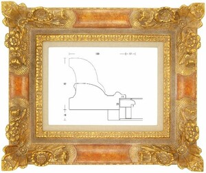 油絵用 額縁 木製フレーム SACA04-01 金 サイズM30号