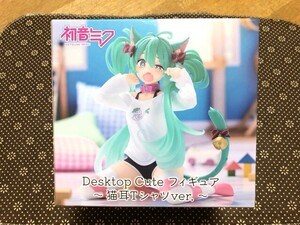 ☆ 新品 未開封 Desktop Cute 初音ミク 猫耳Tシャツver. フィギュア プライズ デスクトップキュート