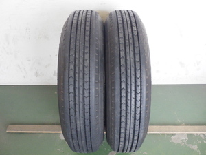 L16439-ダンロップ SP110 225/80R17.5 123/122L 中古 7分山 2本セット サマータイヤ 2021年製