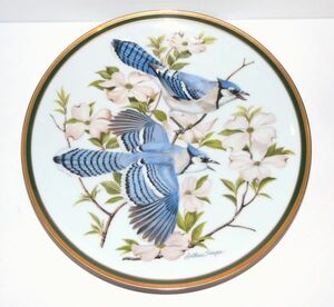 FRANKLINPORCELAIN(フランクリンポーセリン) 　Woodland Birds of the World　飾り皿　約27cm　841223AA508-238